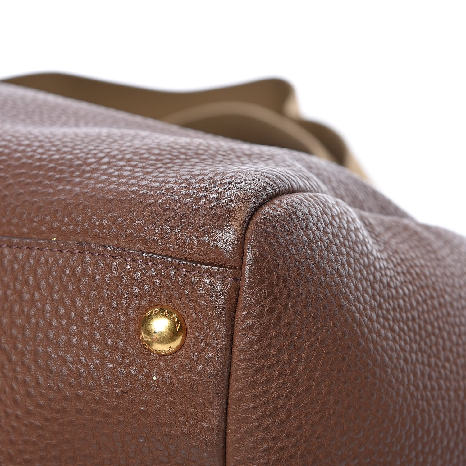 Prada Vitello Daino Shopping Tote Palissandro 11 of 13