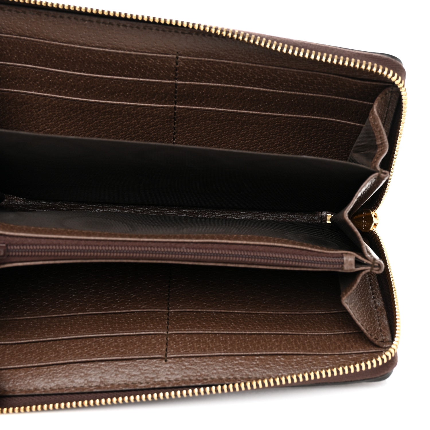 Gucci GG Supreme Monogram Web Ophidia Zip Around Wallet Brown 5 of 8