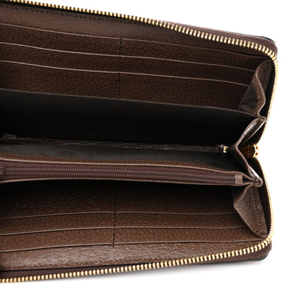 Gucci GG Supreme Monogram Web Ophidia Zip Around Wallet Brown 5 of 8