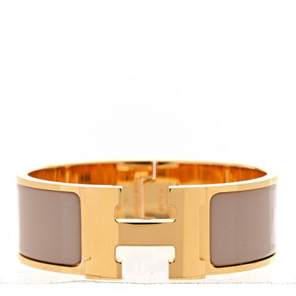 Hermes Enamel Wide Clic Clac H Bracelet PM Marron Glace 1 of 4