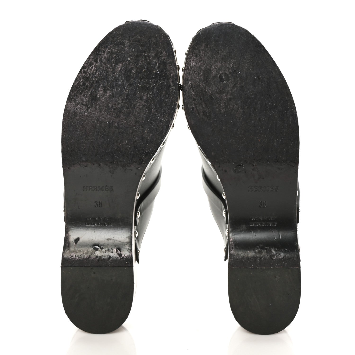 Hermes Calfskin Carlotta Mules 38 Black 5 of 8