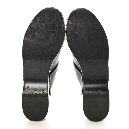 Hermes Calfskin Carlotta Mules 38 Black 5 of 8