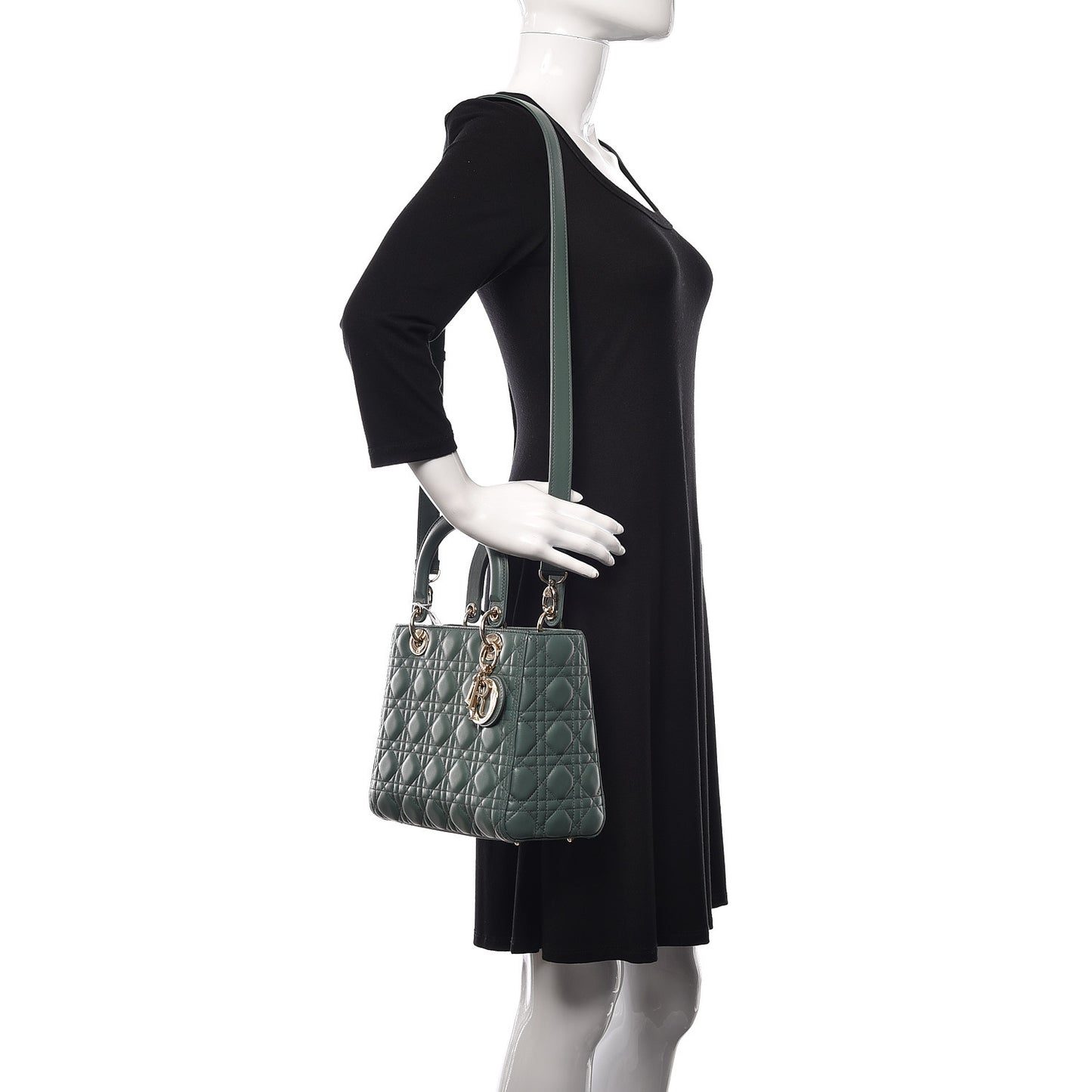 Lambskin Cannage Medium Lady Dior Orage