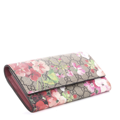 Gucci GG Supreme Monogram Blooms Continental Wallet Beige Multicolor Dry Rose 4 of 6