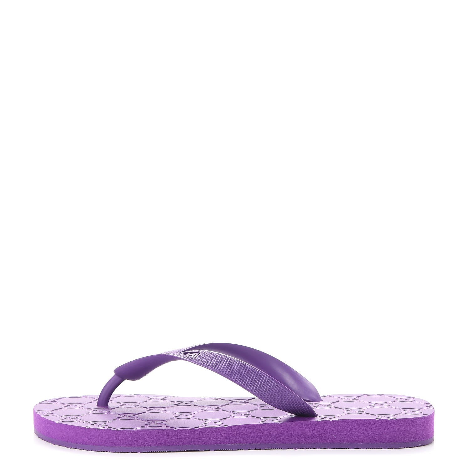 Gucci Rubber Guccissima Bedlam Thong Sandals 37 Purple 1 of 10