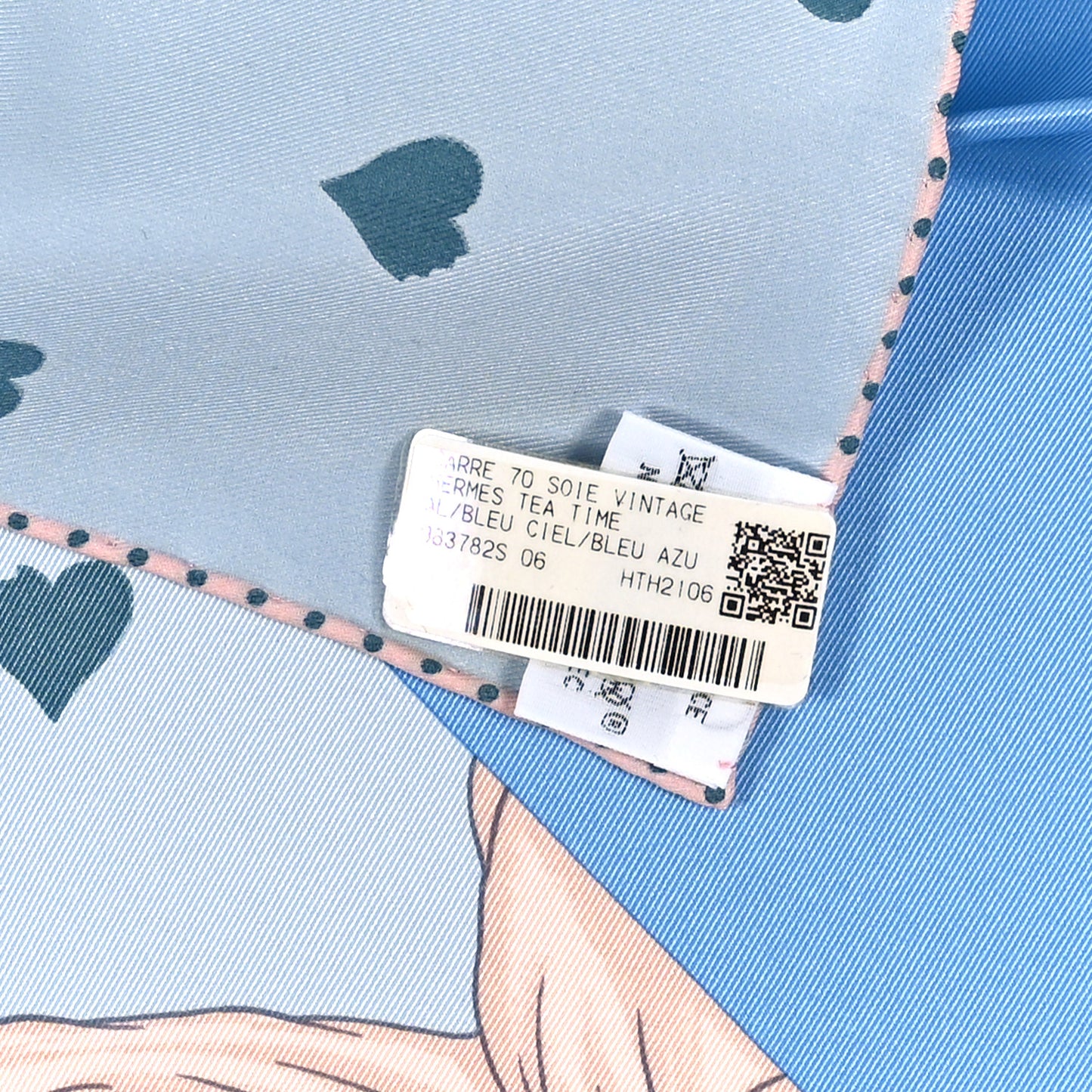 Silk Tea Time Scarf 70 Bleu Ciel Bleu Azur