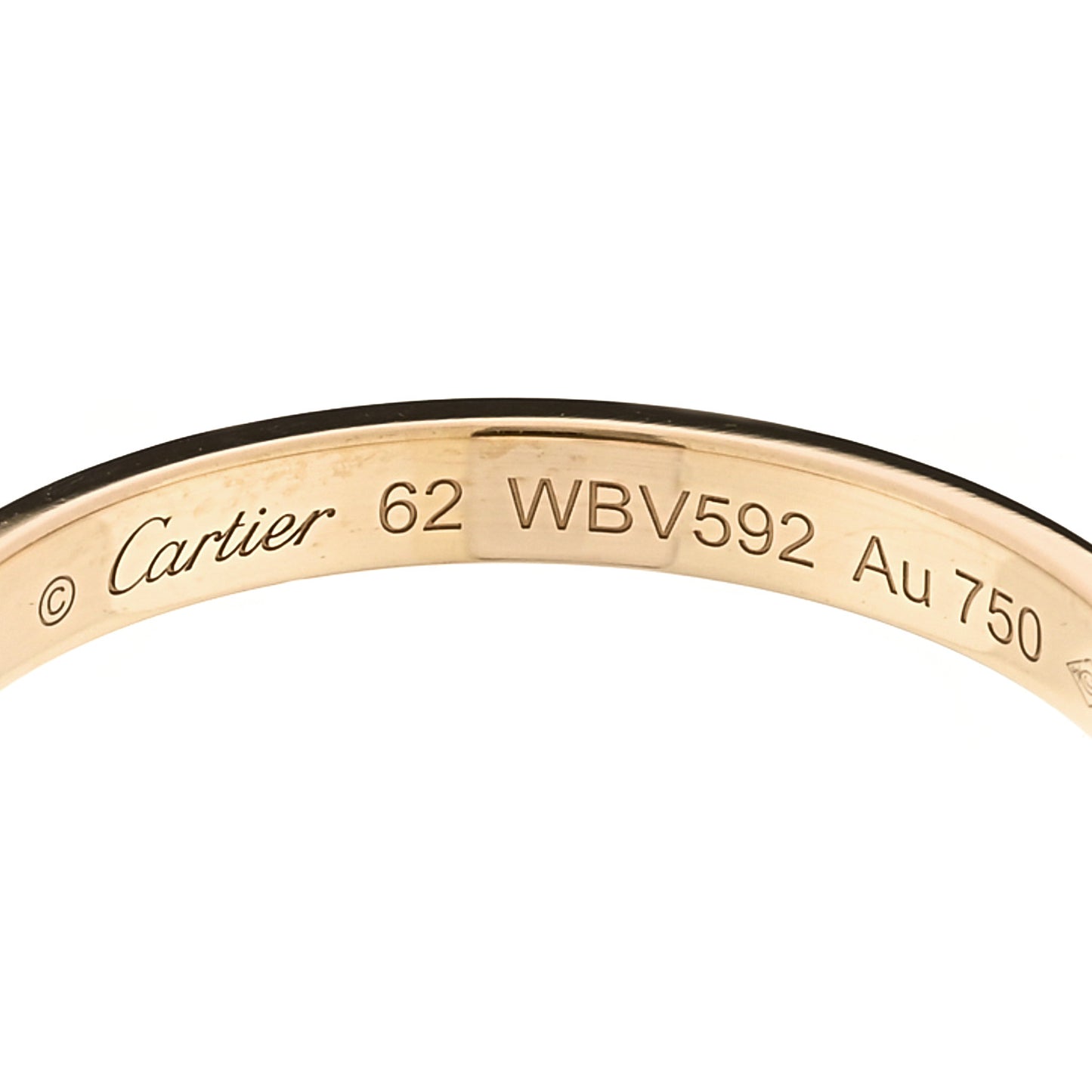 18K Yellow Gold Diamond 2.6mm LOVE Paved Band Ring 62 10