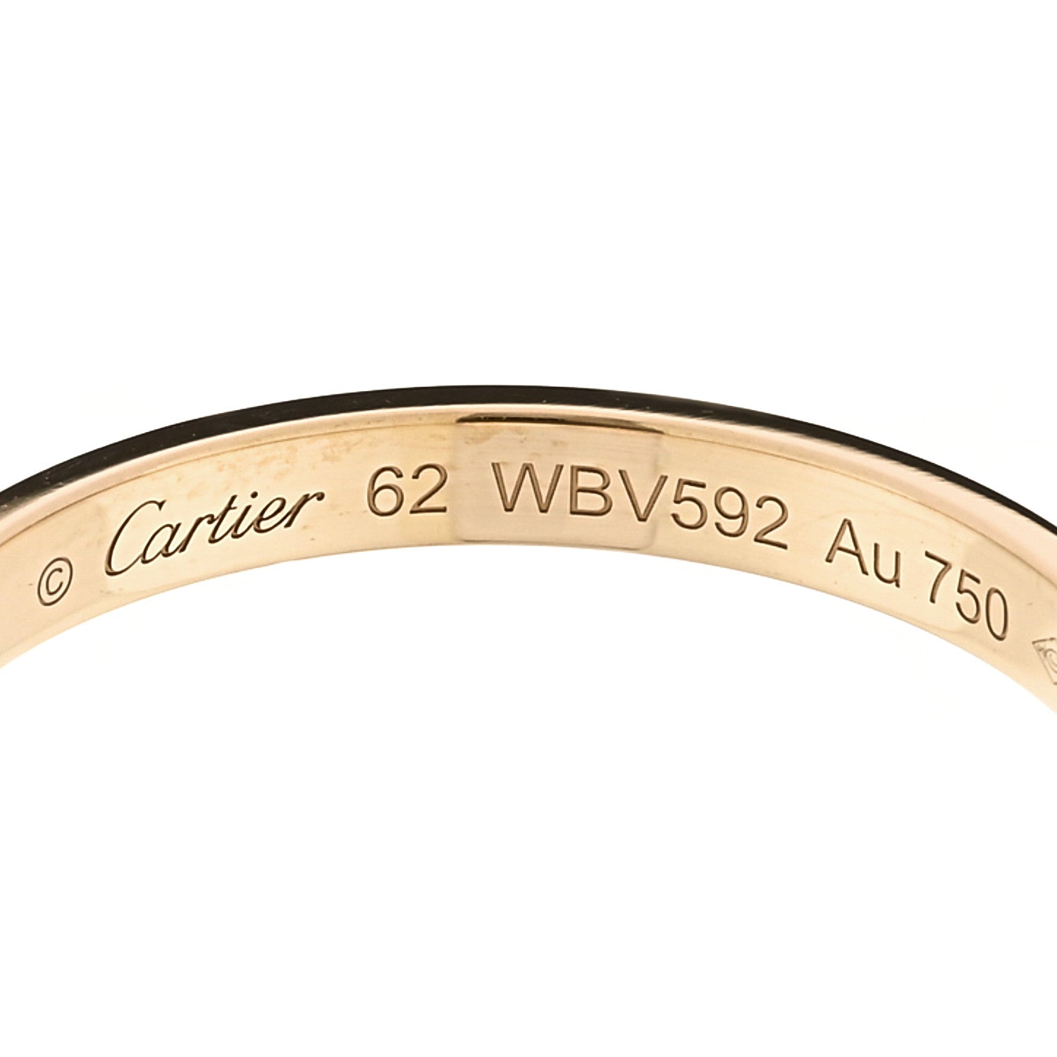 Cartier 18K Yellow Gold Diamond 2.6mm LOVE Paved Band Ring 62 10 4 of 5