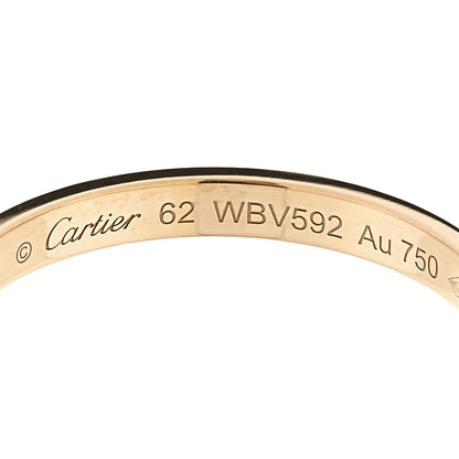Cartier 18K Yellow Gold Diamond 2.6mm LOVE Paved Band Ring 62 10 4 of 5