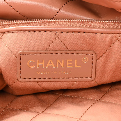 Chanel Shiny Calfskin Quilted Chanel 22 Camel 7 of 12