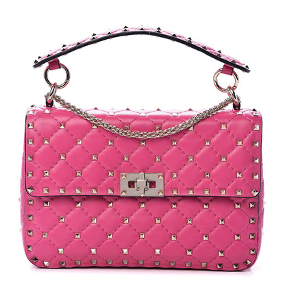 Valentino Garavani Nappa Medium Rockstud Spike Shoulder Bag Pink Orchid 1 of 12