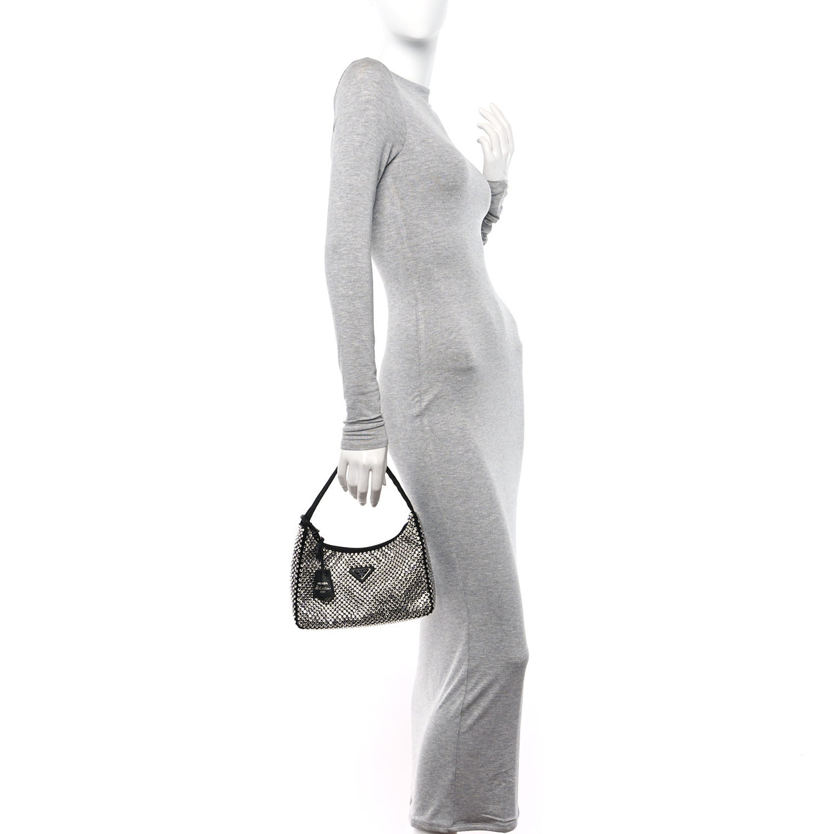 Prada Satin Crystal Mini Re-Edition 2000 Bag Cristal 2 of 12