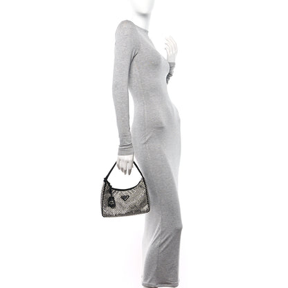 Prada Satin Crystal Mini Re-Edition 2000 Bag Cristal 2 of 12