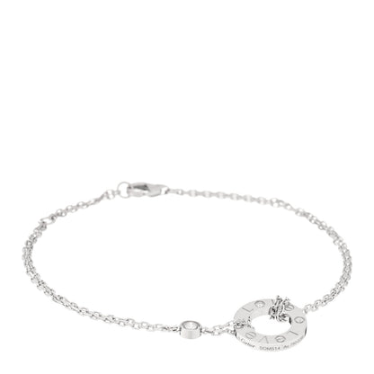 Cartier 18K White Gold Diamond LOVE Bracelet 1 of 4