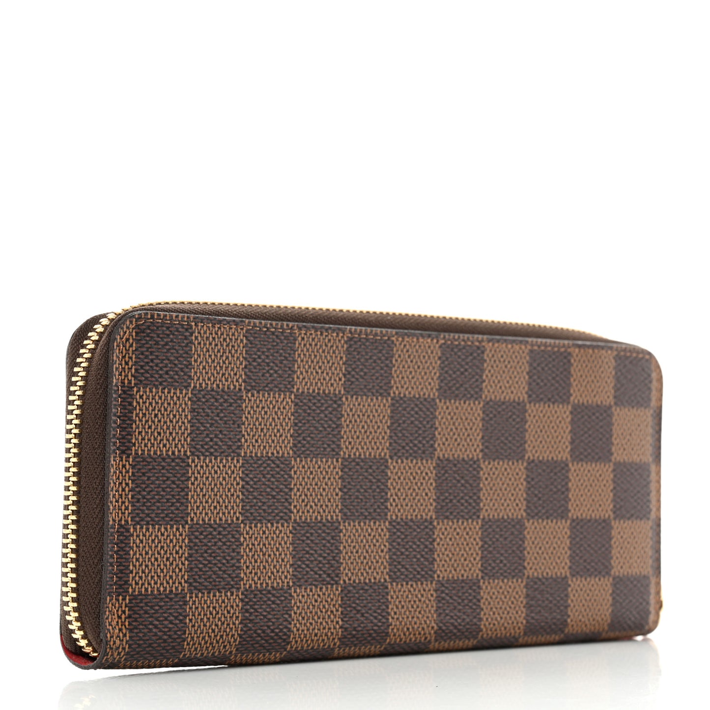 Damier Ebene Clemence Wallet Cherry