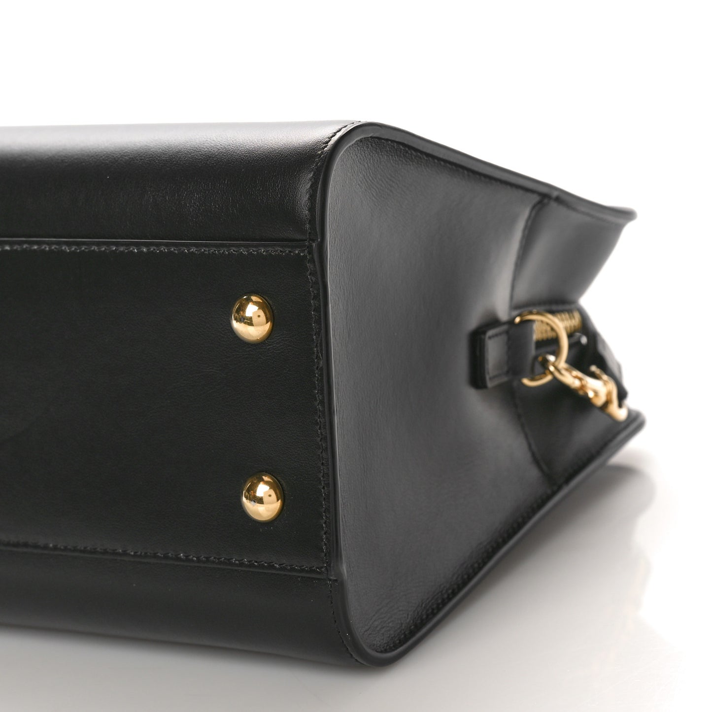 SAINT LAURENT Calfskin Monogram Baby Cabas Black