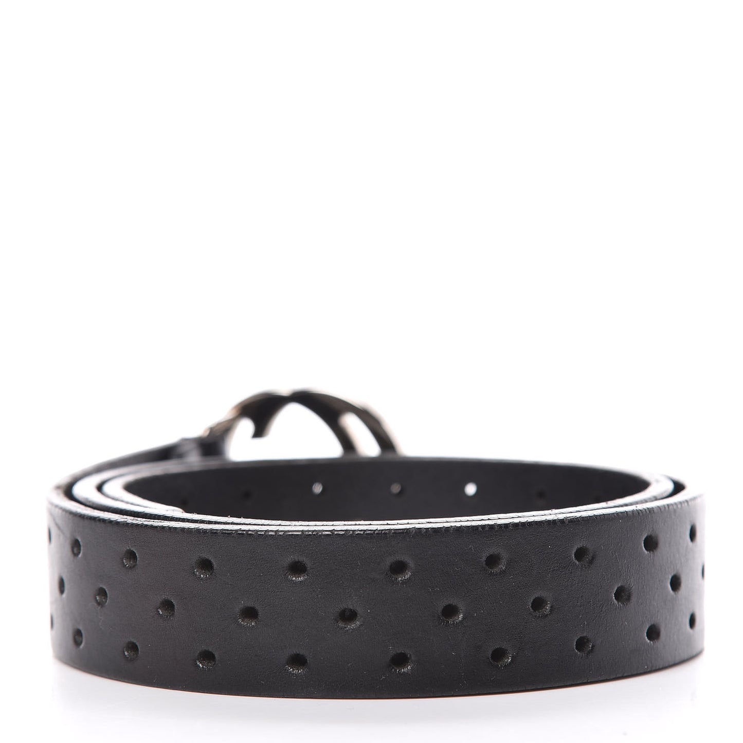 Calfskin Perforated Interlocking G Belt 75 30 Black