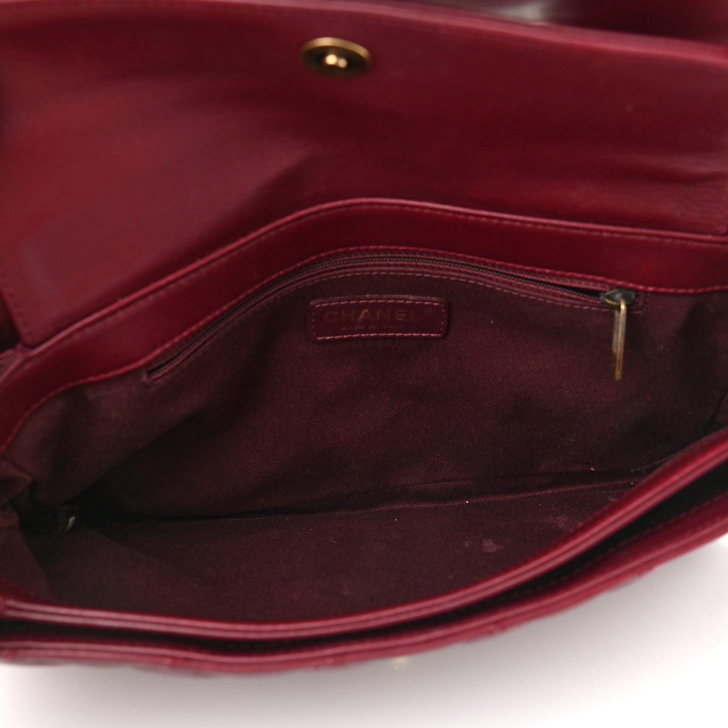 Chanel Calfskin Quilted Large Perfect Edge Flap Burgundy 4 of 11