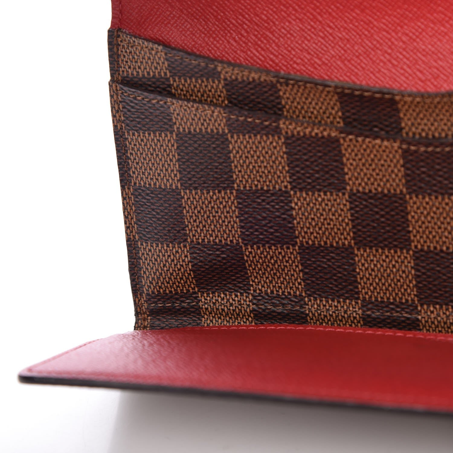 Louis Vuitton Damier Ebene Josephine Wallet Red 10 of 13