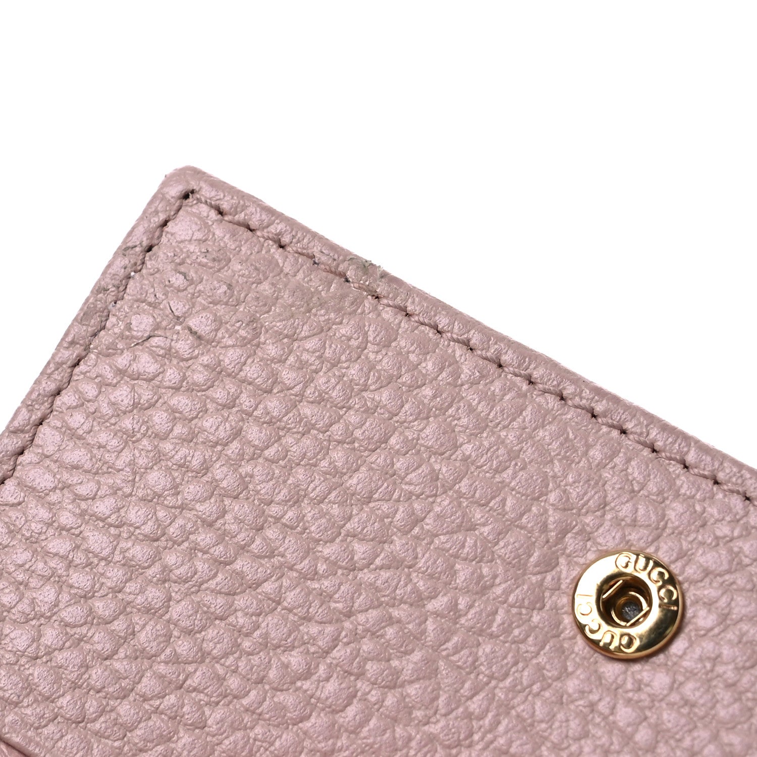 Gucci Dollar Calfskin GG Marmont Card Case Grey Sky Perfect Pink 10 of 10