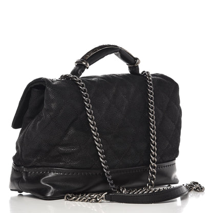 Chanel Iridescent Grained Calfskin Jumbo Globe Trotter Flap Black 3 of 7