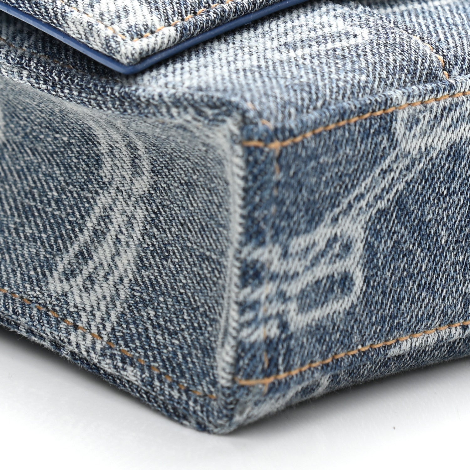 Balenciaga Denim BB Monogram Hourglass Chain Bag Blue 8 of 9