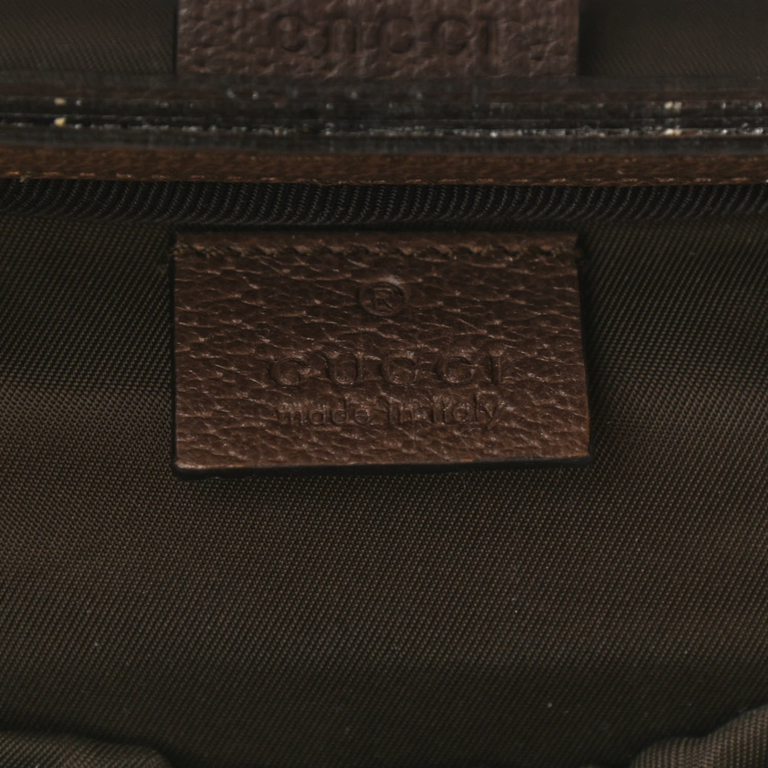 Gucci GG Supreme Monogram Textured Calfskin Web Ophidia Vanity Cosmetic Case Beige Ebony New Acero 6 of 7