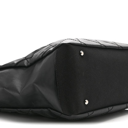 Chanel Coated Canvas Quilted Large Paris Biarritz Tote Black 9 of 10