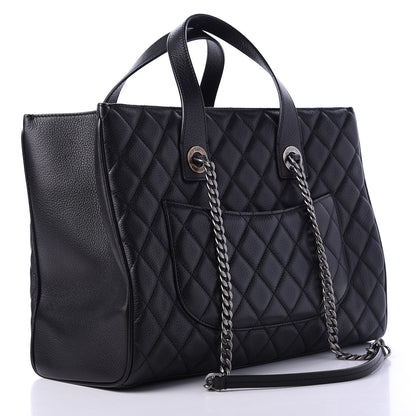 Chanel Caviar Quilted Large Casual Pocket Tote Black 4 of 11