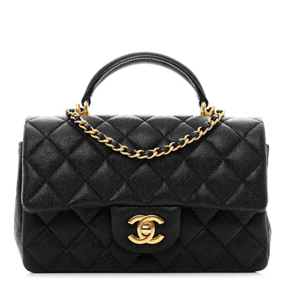 Chanel Caviar Quilted Mini Top Handle Rectangular Flap Black 1 of 10