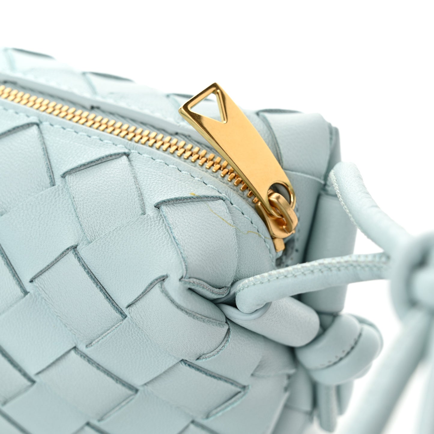 Nappa Intrecciato Candy Loop Camera Bag Teal Washed