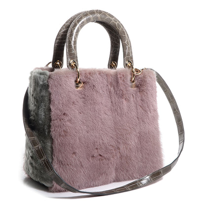 Christian Dior Mink Fur Crocodile Lady Dior Foulard 3 of 9