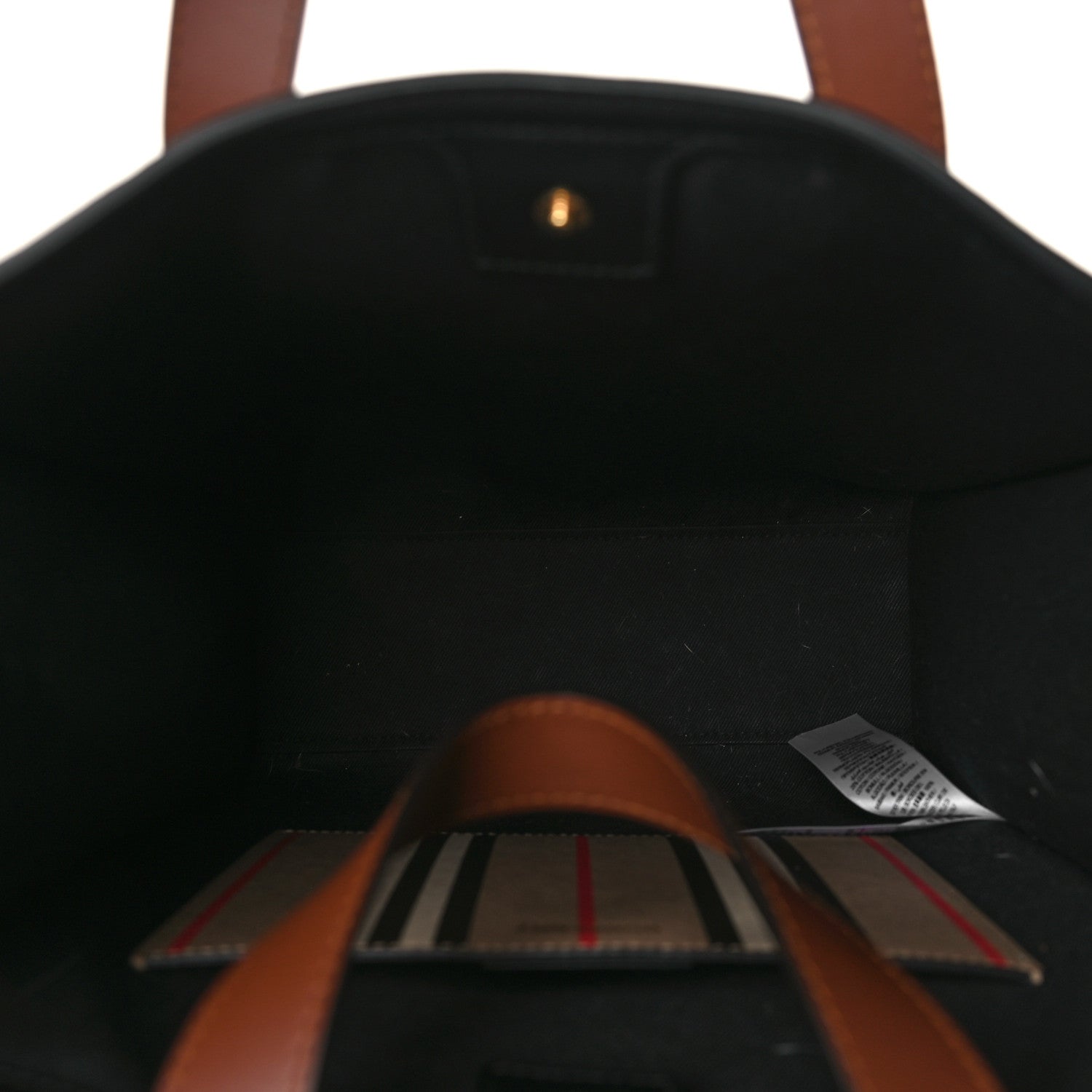 Burberry E-Canvas Stripe Book Tote Archive Beige 5 of 8