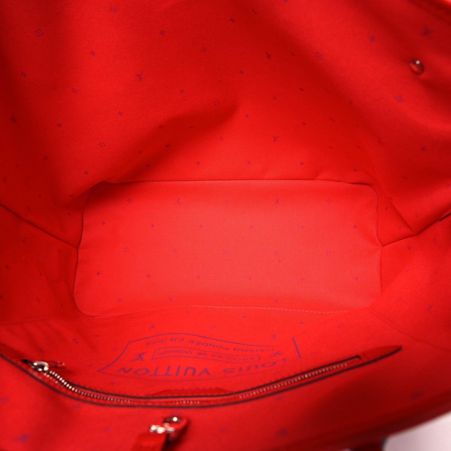 Louis Vuitton Monogram Escale Neverfull MM Rouge 5 of 10