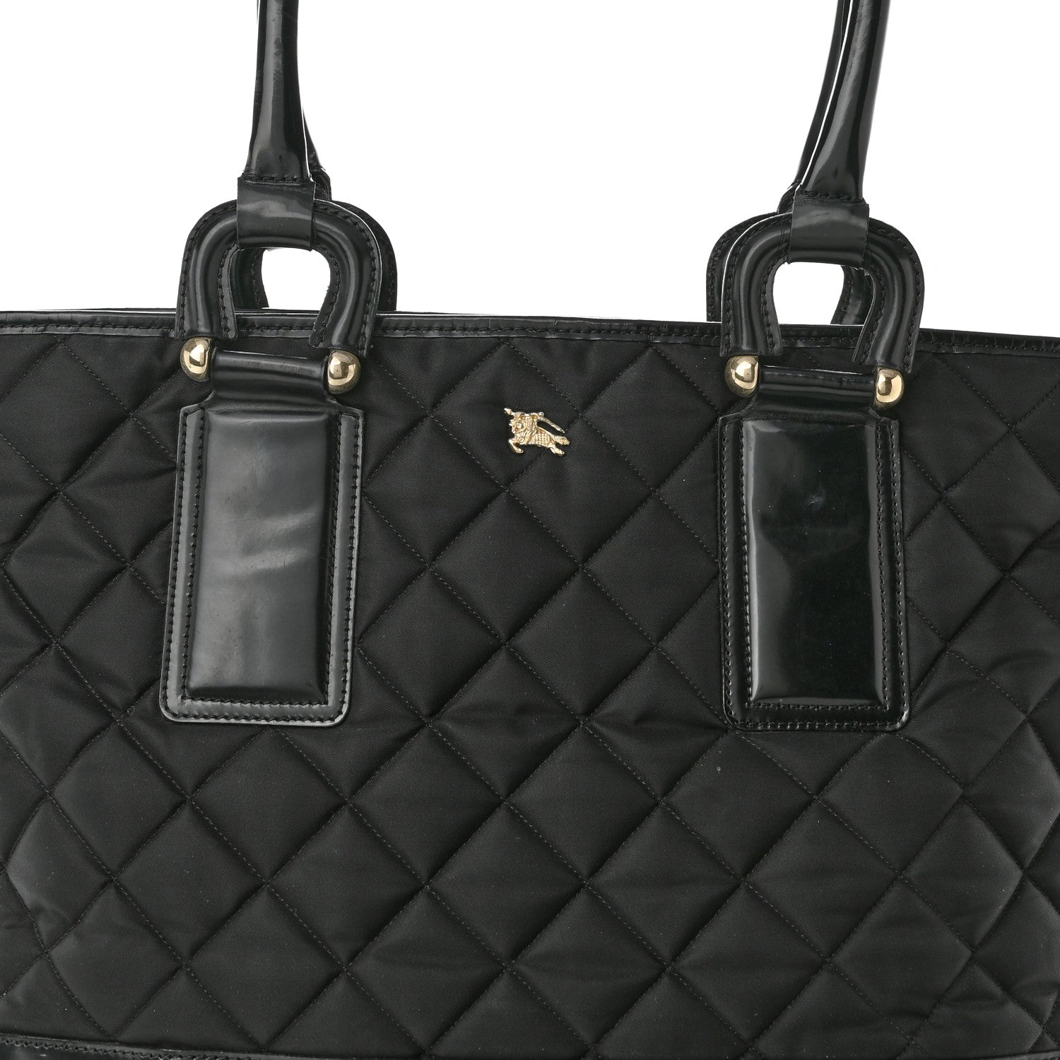 Burberry Nylon Quilted Grange Tote Black 7 of 12