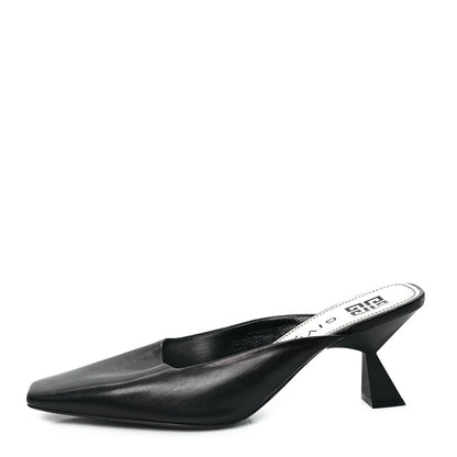 Givenchy Calfskin Look Back Square Toe Mule Pumps 40.5 Black 1 of 9