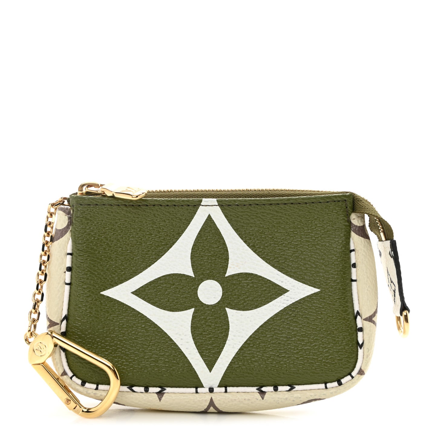 Monogram Giant Micro Pochette Accessories Kaki White