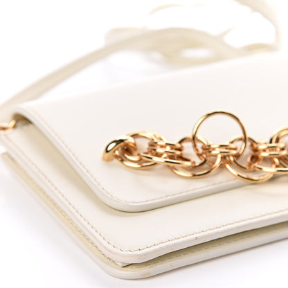 Chloe Calfskin Drew Bijou Clutch Natural White 8 of 9