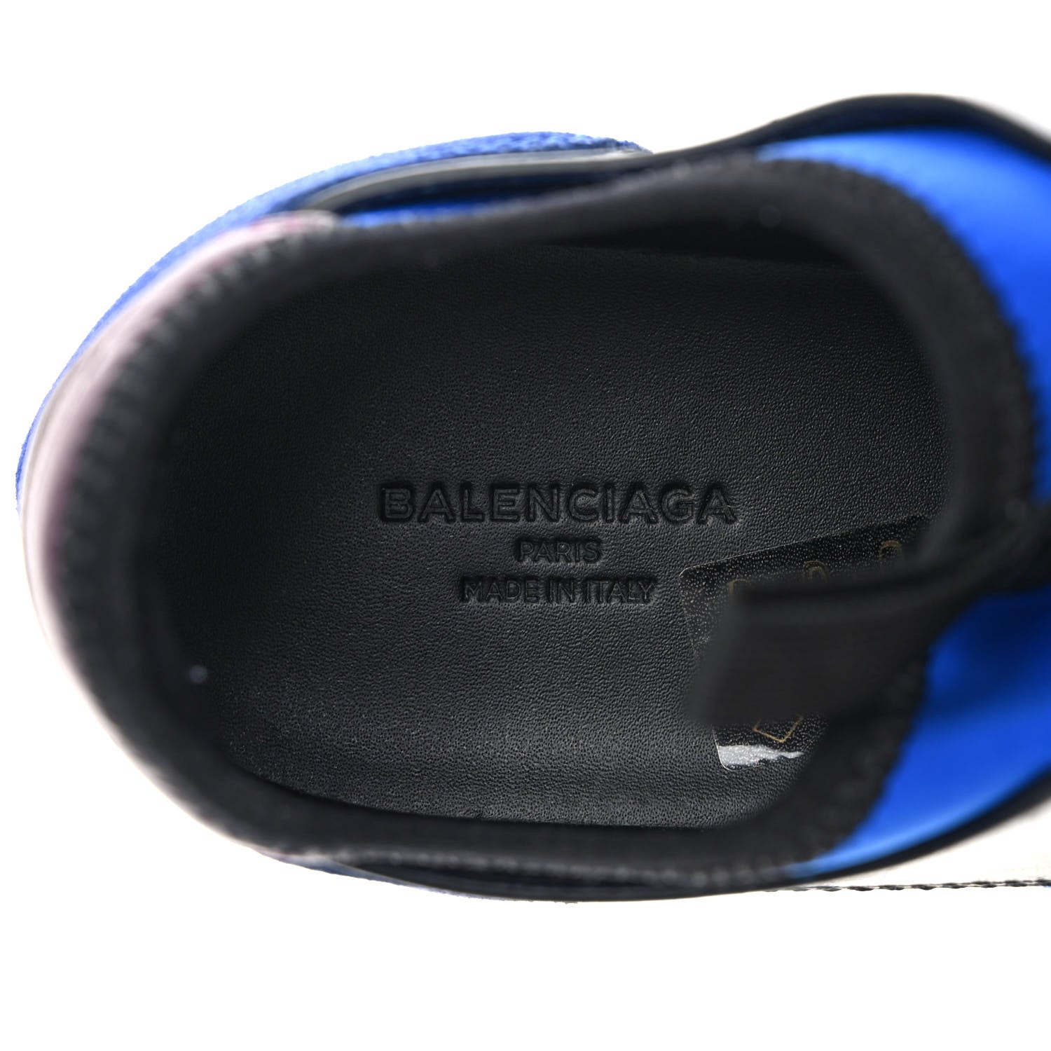Balenciaga Mesh Neoprene Calfskin Suede Womens Race Runner Sneakers 36 Black Bleu Saphir 7 of 8