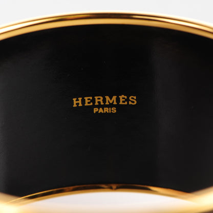 Hermes Enamel Printed Elephant Torana Extra Wide Bracelet 70 5 of 6
