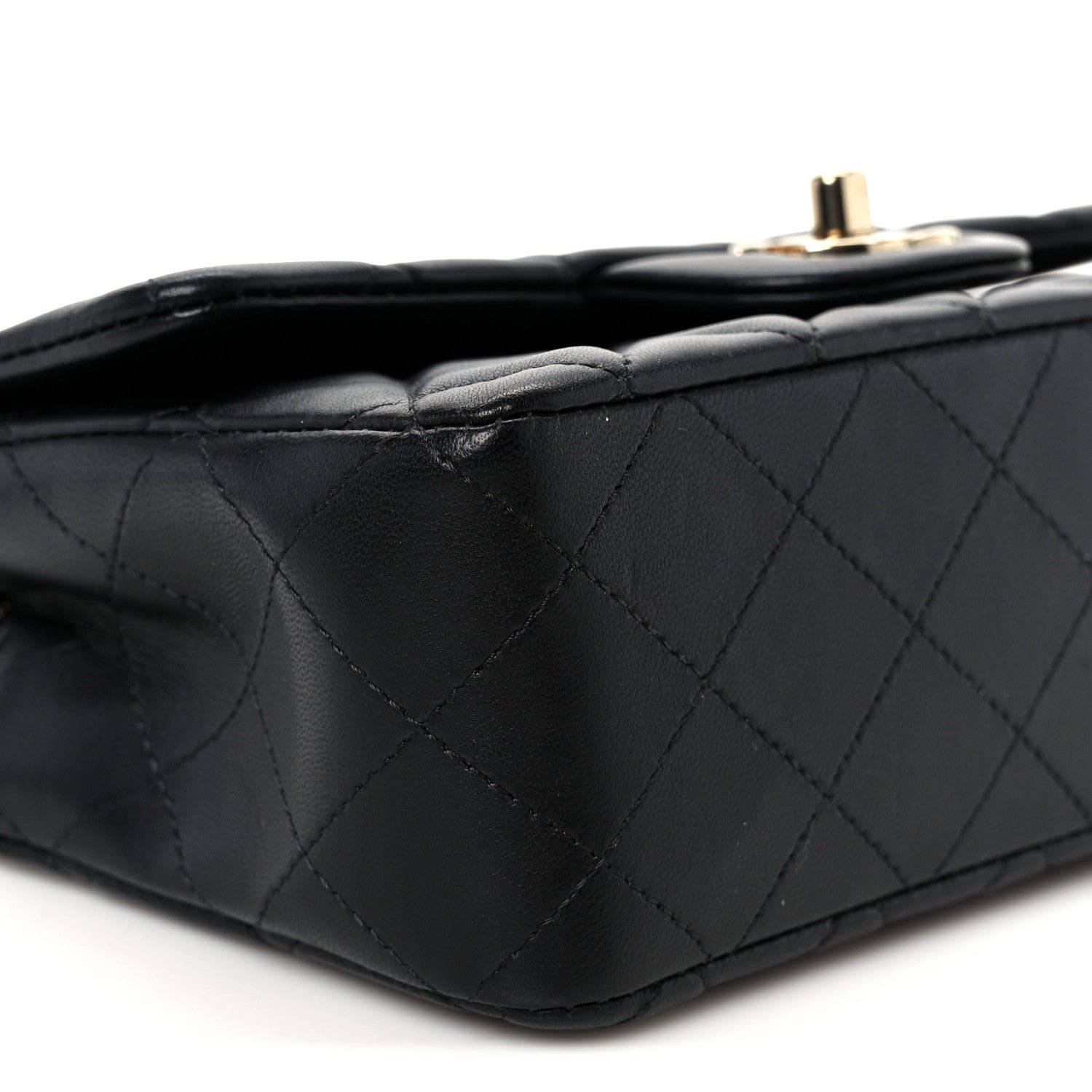 Chanel Lambskin Quilted Mini Rectangular Flap Black 10 of 12