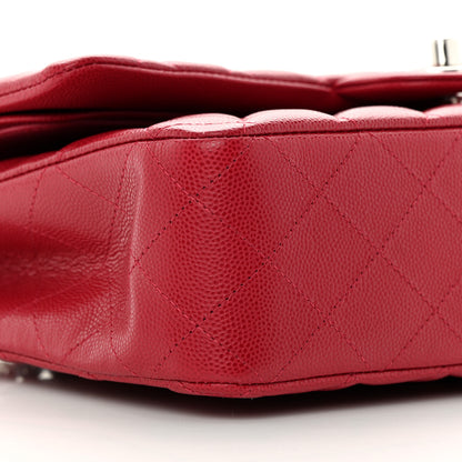 Chanel Caviar Quilted Medium Double Flap Dark Red 9 of 15