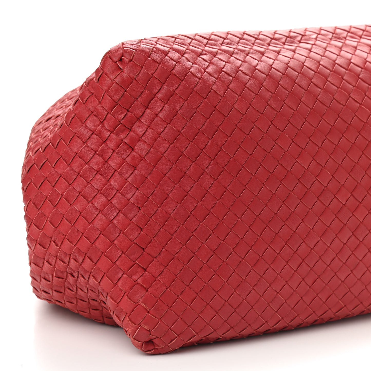 Nappa Intrecciato Large Seamless Tote China Red