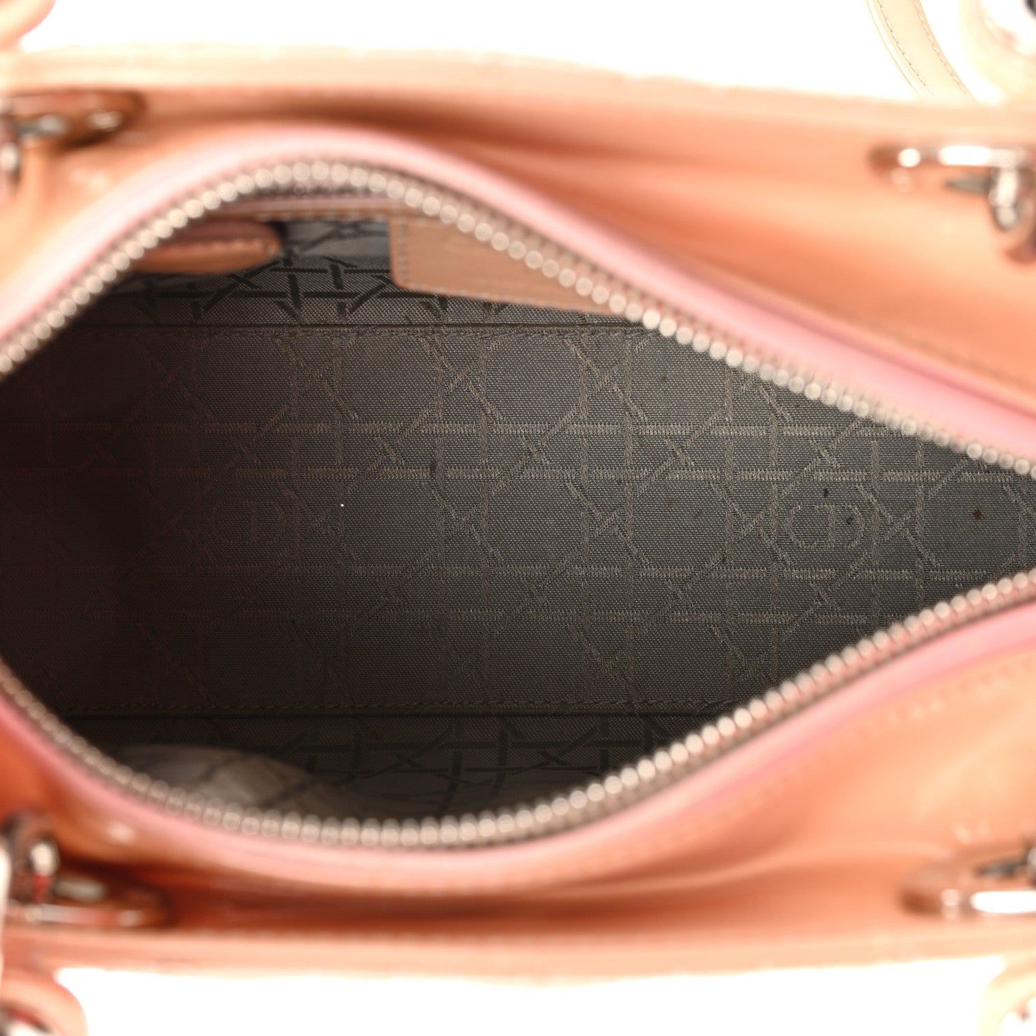 Christian Dior Patent Cannage Medium Lady Dior Rose Clair 5 of 22