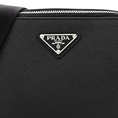 Prada Saffiano Travel Small Brique Crossbody Bag Black 7 of 9