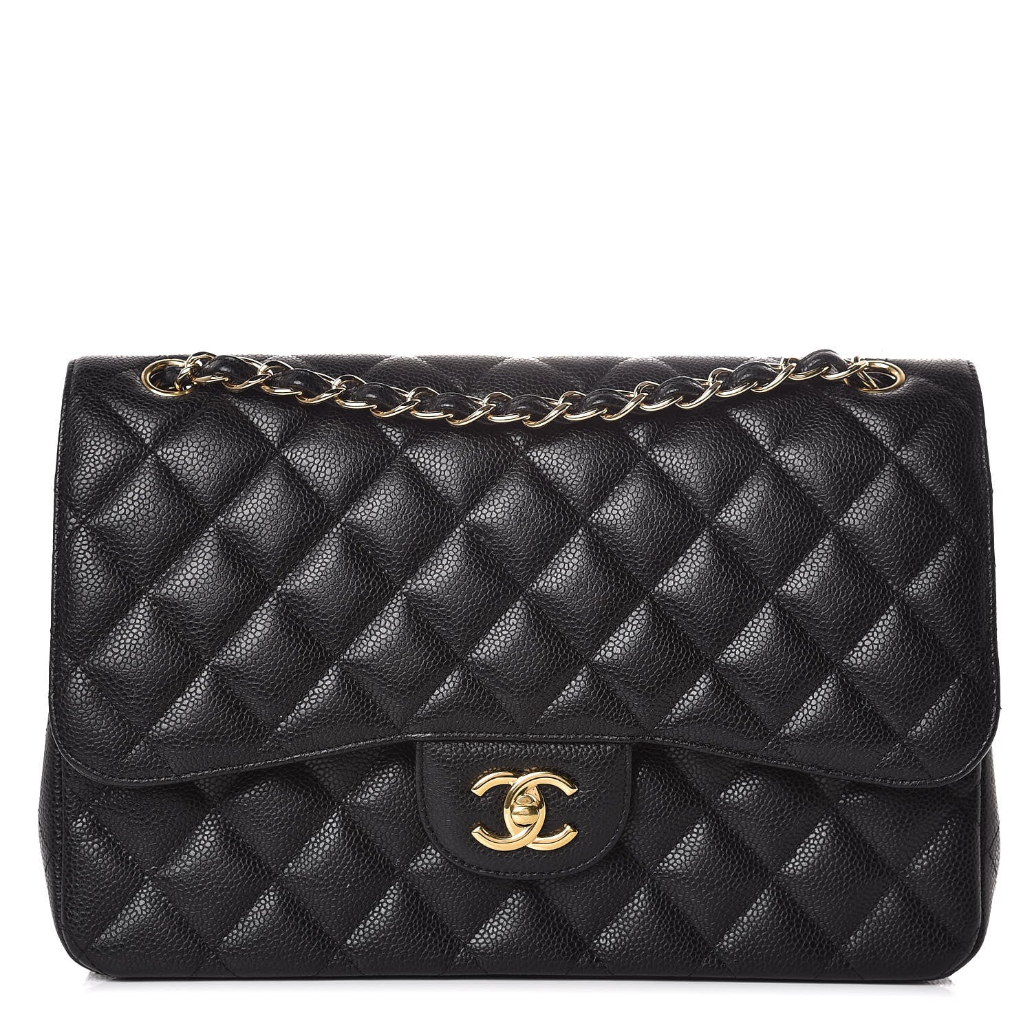 Chanel Caviar Quilted Jumbo Double Flap Black 1 of 11