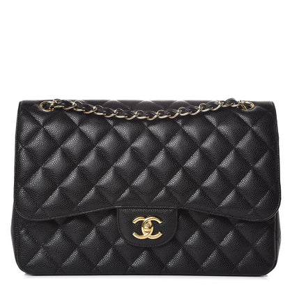 Chanel Caviar Quilted Jumbo Double Flap Black 1 of 11