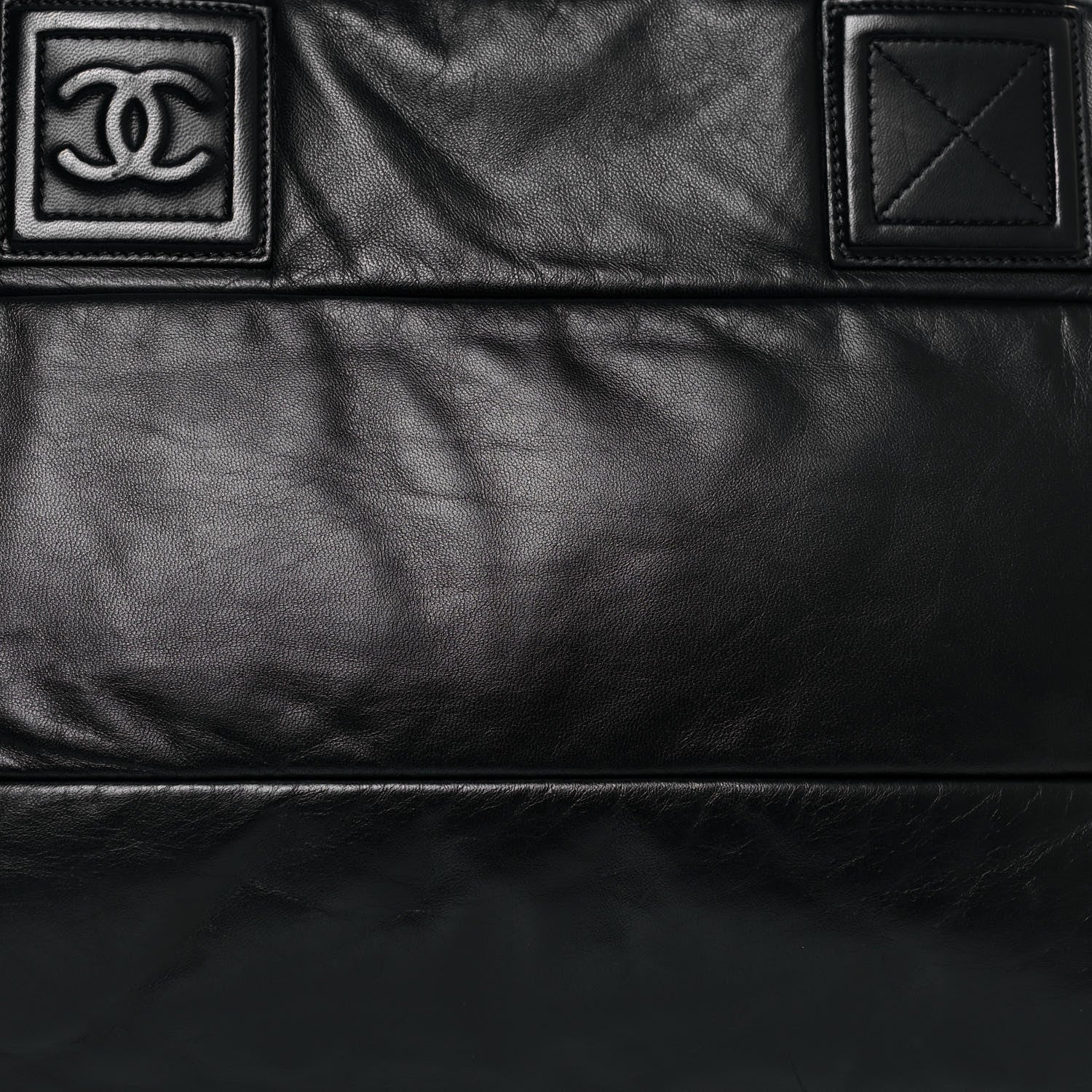 Chanel Lambskin Quilted Extra Large Coco Cocoon Reversible Tote Black 7 of 14
