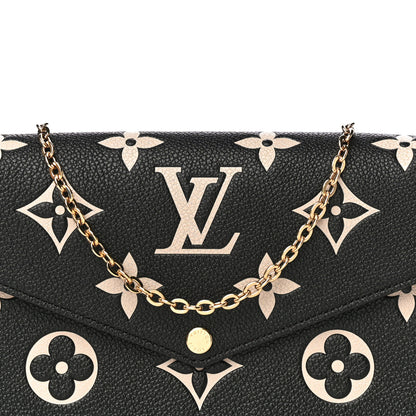 Louis Vuitton Empreinte Monogram Giant Felicie Pochette Black Beige 9 of 12