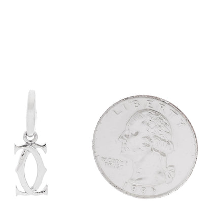 Cartier 18K White Gold Logo Charm 2 of 5